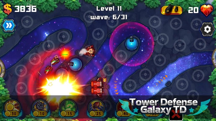 Tower Defense: Galaxy TD screenshot image 1_Popularmodapk.com