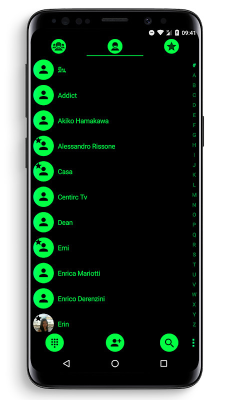 Dialer Theme Black Green drupe screenshot image 2_Popularmodapk.com