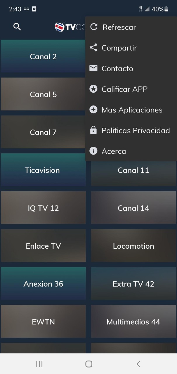 TV Costa Rica Simple screenshot image 4_Popularmodapk.com
