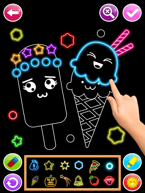 Draw Glow Number - Learn To draw glow Flowers screenshot image 7_Popularmodapk.com