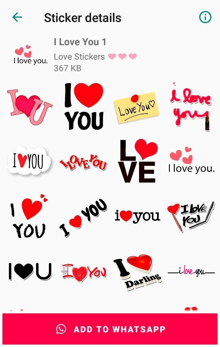 Romantic Love Stickers For Wha screenshot image 2_Popularmodapk.com