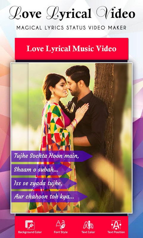 My Love Lyrical Video Maker screenshot image 5_Popularmodapk.com