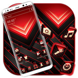 Red Black Tech Launcher Theme1.0.5_rowtechapk.com
