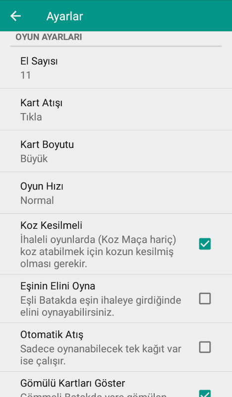 Batak - Tekli, Eşli, Koz Maça screenshot image 9_Popularmodapk.com