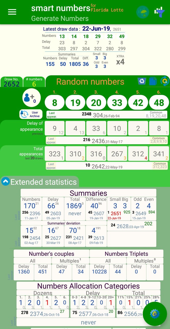 smart numbers for Florida Lotto screenshot image 2_Popularmodapk.com