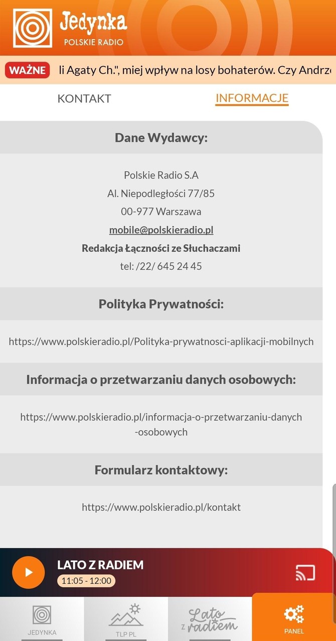Jedynka Polskie Radio screenshot image 8_Popularmodapk.com