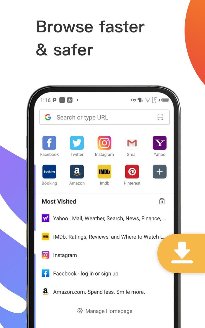 Fiery Browser - Fast & Private screenshot image 1_Popularmodapk.com