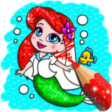 Glitter mermaid coloring pages for kids1.8_rowtechapk.com