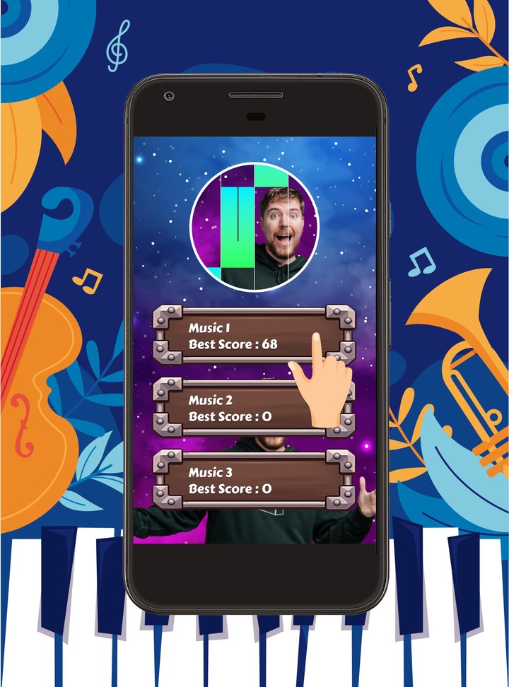 Mr Beast Piano Tiles Games screenshot image 5_Popularmodapk.com