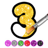 Glitter Number and letters coloring Book for kids4.1_rowtechapk.com