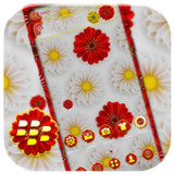 Red yellow Daisy ThemeLauncher1.2_rowtechapk.com