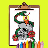Adults Tattoo Art Coloring Boo1.1_rowtechapk.com