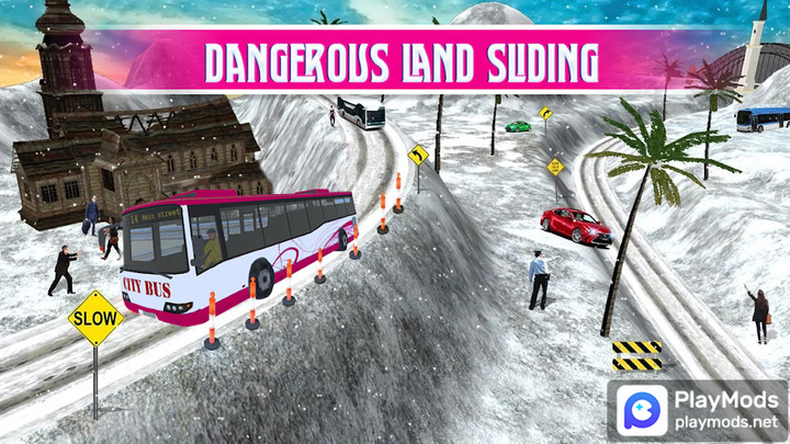 Pink Lady Snow Bus City Driver<span>(Unlimited money)</span> screenshot image 4_Popularmodapk.com