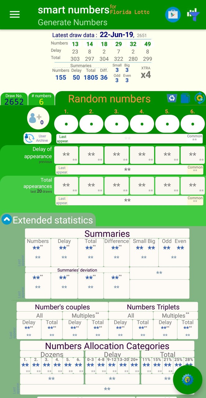 smart numbers for Florida Lotto screenshot image 1_Popularmodapk.com