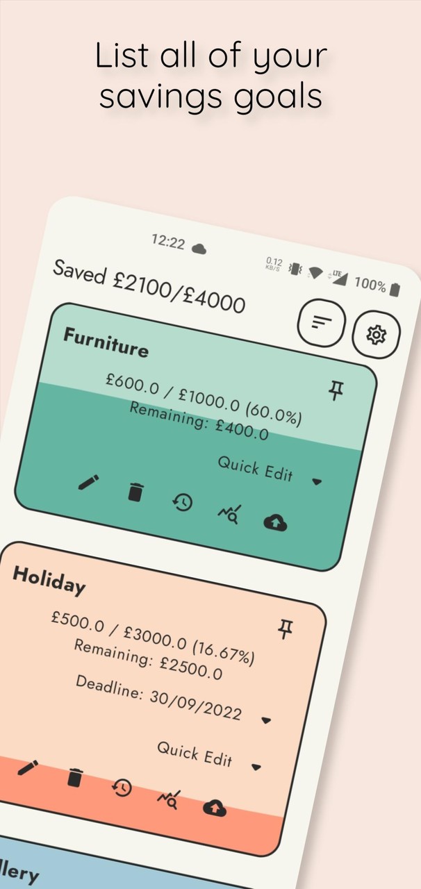 JamJars: Savings Tracker screenshot image 1_Popularmodapk.com