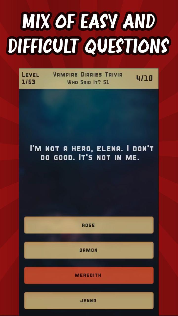 Vampire Diaries Quiz Trivia screenshot image 4_Popularmodapk.com